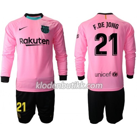 FC Barcelona Frenkie de Jong 21 Barn Tredjedraktsett 2020-2021 Langermet (+ Korte bukser)